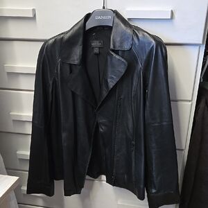 Danier Black Leather Moto-Inspired Jacket